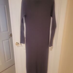 H & M Grey Silk Blend Column, Sweater Dress